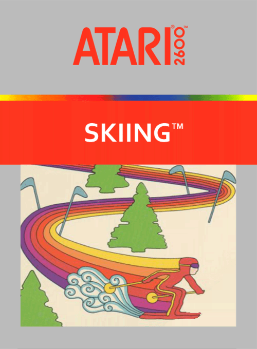Skiing box art for Atari 2600